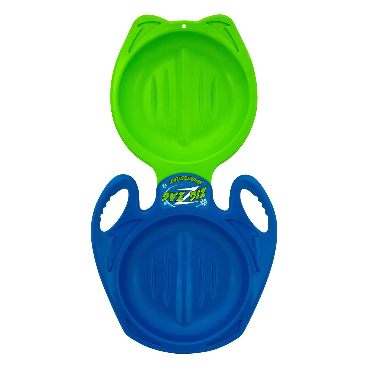 Zig-Zag Steering Sled | 1 Rider Plastic Snow Sled