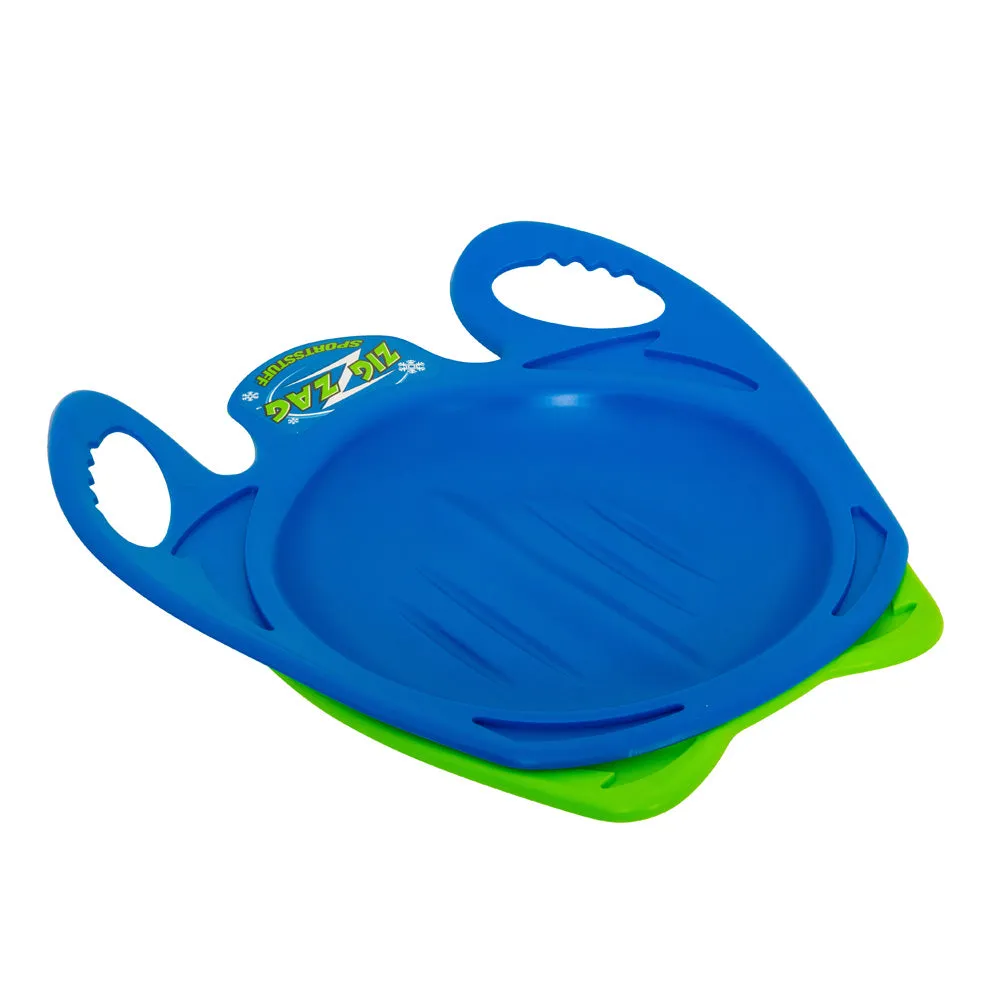 Zig-Zag Steering Sled | 1 Rider Plastic Snow Sled