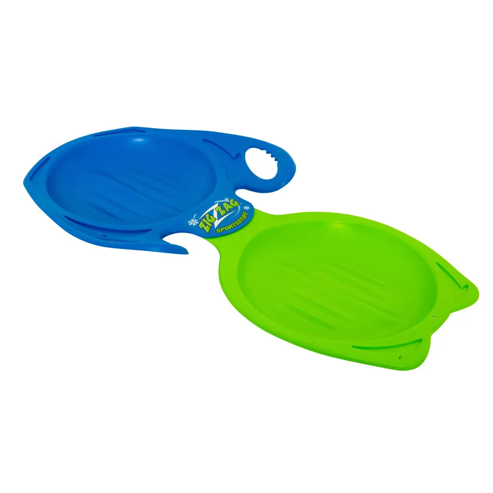 Zig-Zag Steering Sled | 1 Rider Plastic Snow Sled